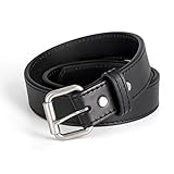 LIRISY Concealed Carry CCW Gun Belt | Buckle & Black Leather Holster Belt | Men's Tactical Belt 1 1/2-Inch