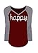 Womens Long Sleeve V-neck Collision Color Printed Top