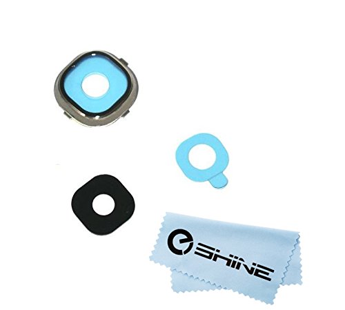 EShineâ„¢ Back Rear Camera Glass Lens Cover Ring Replacement + Adhesive for Samsung Galaxy S4 IV Fits I9500 ,I9505, M919 (T-mobile), I545 (Verizon), I337 (At&t), L720 (Sprint), R970 (U.s Cellular/metropcs) + EShineâ„¢ Cloth