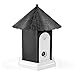 Flexzion Ultrasonic Dog Bark Control Outdoor Pet Anti Bark Deterrent Stop Barking Device Bird House Box Design Waterproof for Home Garden Hanging Battery Operated