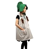 The Queen's Treasures Little House on The Prairie Child-Size Apron & Bonnet Costume Dress Up Set (Which Matches an 18 in Doll Size Dress That Fits American Girl)