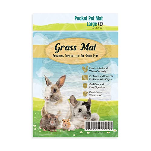SunGrow Rabbit Seagrass Mat, 11” X 7.8”, Handmade Hay Mat, 1Pack on