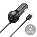 Micro USB Car Charger, OoRage Universal Car Charger Built-in Micro USB Connector for Samsung Galaxy, HTC, Sony, Nexus, Motorola, LG, Huawei, Android Devices (2 Pack)
