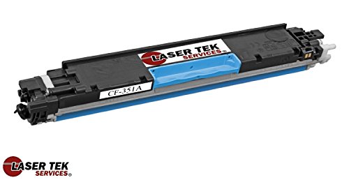 Laser Tek Services® Cyan Compatible Toner Cartridge Replacement for the HP CF351A (130A). For use in the HP Color LaserJet Pro MFP M176n, and the HP Color LaserJet Pro MFP M177fw.