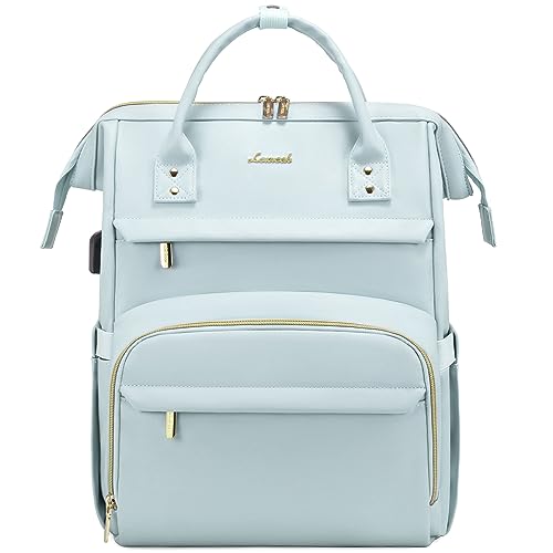 LOVEVOOK Leather Laptop Backpack