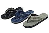 New Men's Canvas Flip Flops Sandals Available in 3 Colors