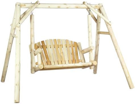Cedarlooks 0700027 Log 5-Feet American Garden Swing with Stand