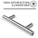 Kitchen Cabinet Door Handle Set: Modern Satin Nickel Stainless Steel Handles for Cabinets, Cupboards and Drawers - Silver T-Bar Pulls with 2 Mounting Screw Sets - 5” Length, 3” Center - 30 Pack