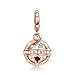 NINAQUEEN Christmas Gifts for Women Jingle Bells 925 Sterling Silver Rose Gold Dangle Charm Pendant Charm for Pandöra Bracelets Jewelry Birthday Gift for Her Teen Girls Kids Daughter Mom Sisters Niece