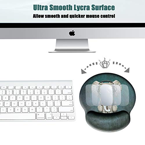 Ergonomic Mouse Pad with Wrist Support,Dooke Cute Wrist Pad with Non-Slip Rubber Base for Computer, Laptop, Home Office Gaming, Working, Easy Typing & Pain Relief, Elephant