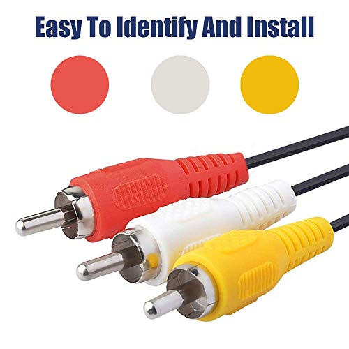 N64 AV Cable - 6FT Composite SNES /N64 to RCA Stereo Audio Video Cable TV Adapter for Nintendo 64 N64, Super Nintendo (SNES), Gamecube GC