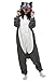 OLadydress Unisex Wolf Cosplay Pyjamas, Animal Costums Onesie for Adult Women Men Grey Large