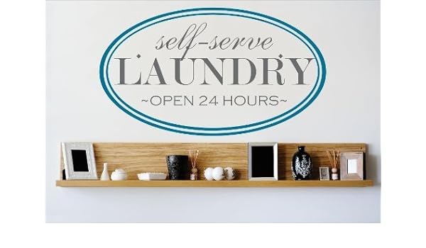 pegatinas de pared vinilo self - serve LAUNDRY - OPEN 24 hours ...