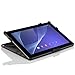 MoKo Sony Xperia Z2 Case - Slim-Fit Multi-Angle Folio Cover Case for Sony Xperia Z2 10.1 inch Tablet, Black (with Smart Cover Auto Wake/Sleep, Will Not Fit for Sony Xperia Z Tablet)