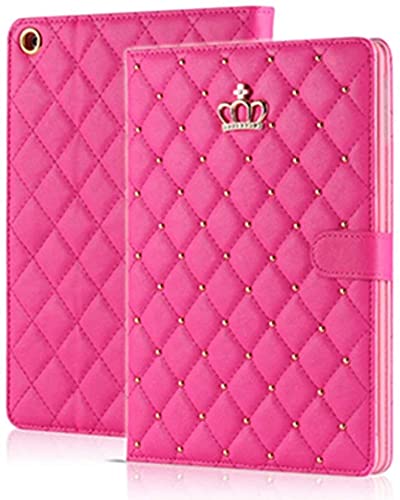 Photo 1 of AmazFCCY Case for iPad (A16) 11th Gen 11-inch 2025/10th Gen 10.9-inch 2022, Cute Bling Girly Crown Rhinestones Diamond PU Leather Smart Auto Sleep/Wake Stand Folio Case for Apple iPad 11 10 (Rose Red)