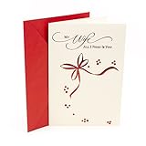 Hallmark Christmas Greeting Card to Wife (Red Wreath)