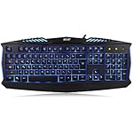 Aeehfeng Shakede 3 Colors Illuminated LED Backlit USB Wired Mechanical Feeling Computer Gaming Keyboard
