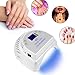 64W Wireless Rechargeable LED Gel Nail Lamp Cordless UV Led Nail Light for Gel Nails with Lifting Handle (white)