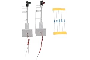Model Railroad HO Scale Two-Light Searchlight Signal with Red and Green LEDs Suitable for OO/HO Layouts 3V DC Steel Frame