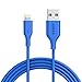 Anker Powerline 6ft Lightning Cable, MFi Certified USB Charge/Sync Cord for iPhone Xs/XS Max/XR/X / 8/8 Plus / 7/7 Plus / 6/6 Plus / 5s / iPad, and More (Blue)