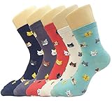 Womens Cute Animal Socks, Fun and Cool 100% Cotton Art Socks for Women