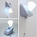Pixnor Portable Wire LED Bulb Cabinet Lamp Night Light Battery Operated Self Adhesive Wall Mount Light