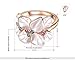 Angelady Special Yellow Gold Plated Flower Ring for Women Girl (Size 7)