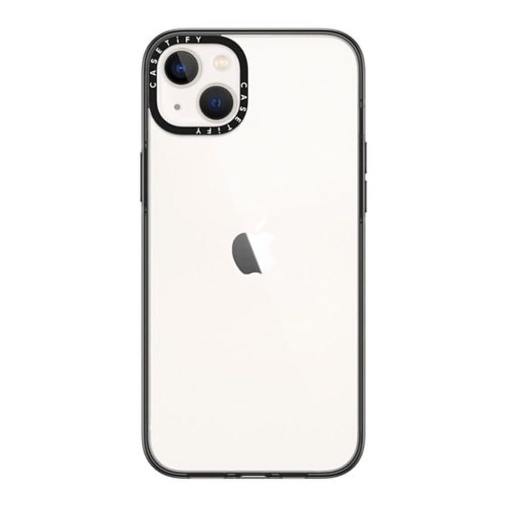 CASETiFY Compact iPhone 14 Plus Case [Lightweight / 4ft. 2X Military Grade Drop Protection/Slim] - Clear Black — image 1