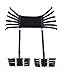 Woman Body Harness Garter Punk Gothic Belt Leg Strap Lingerie cage Plus Size Stretchy Fabric (Black)