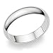 5MM Sterling Silver High Polish Plain Dome Tarnish Resistant Comfort Fit Wedding Band Ring