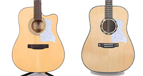 Vencetmat Acoustic Guitar Pickguard Anti-Scratch Guard Plate Perfect Replacement, Self Adhesive Tear or Bird Shape Pick guards various color, Cool Guitar Accessories Gifts (1 Pack, Pearl White) - Thumbnail 5