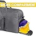 Foldable Duffle Bag 100L, Super Lightweight Travel Duffel for Luggage Sports Gym Water Resistant Nylon by WANDF, Grey, 100L
