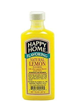 Amazon Com Happy Home Natural Lemon Flavoring Blend Non Alcoholic Certified Kosher 8 Oz Natural Flavoring Extracts Grocery Gourmet Food