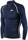 New 003 Take Five Skin Tight Compression Base Layer Navy Running Shirt Mens S - 2xl (M)