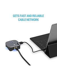 MAKETECH Mini adaptador de USB tipo C para concentrador de Ethernet, con 2 puertos USB 3.0, 1 puerto Gigabit Ethernet y ranura para tarjeta SD TF para MacBook Pro 2016 2017, nuevo MacBook 2015 2016 y más