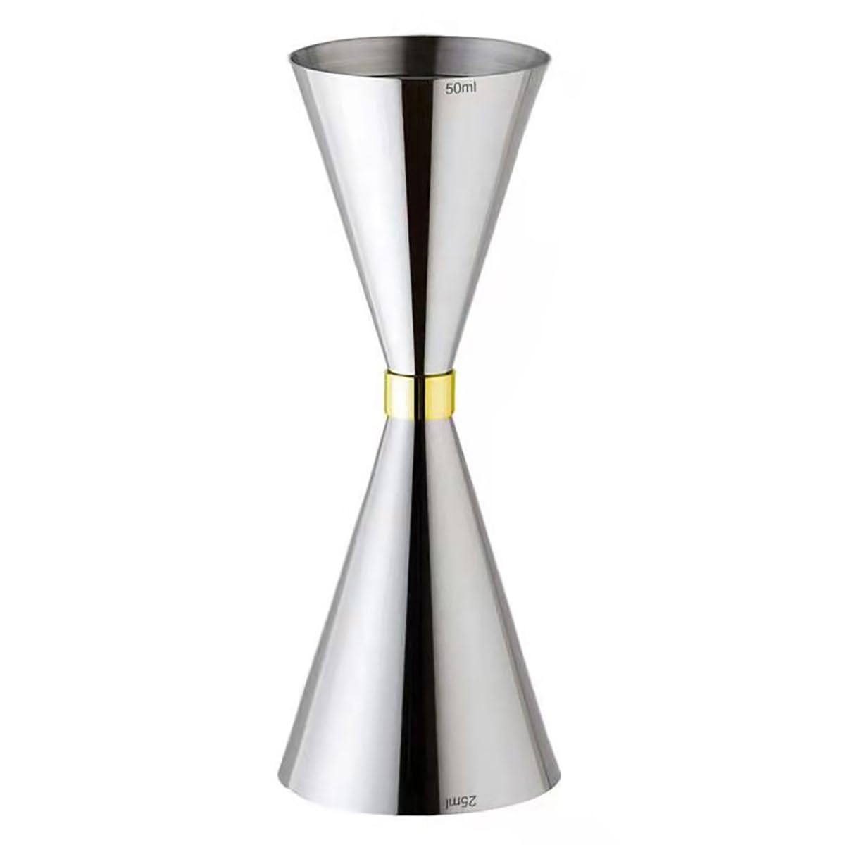 Delgeo Stainless Steel Cocktail Jigger - Precision Spirit Measure 5/10/15/20/25/30/40/50 ml, Includes Retractable Bar Spoon, Ideal for Professional Bartenders & Home Mixologists — image 1