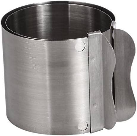 Round Small Cake Rings, Stainless Steel Mousse and Pastry Mini Baking Mold Adjustable 2.4"- 4"