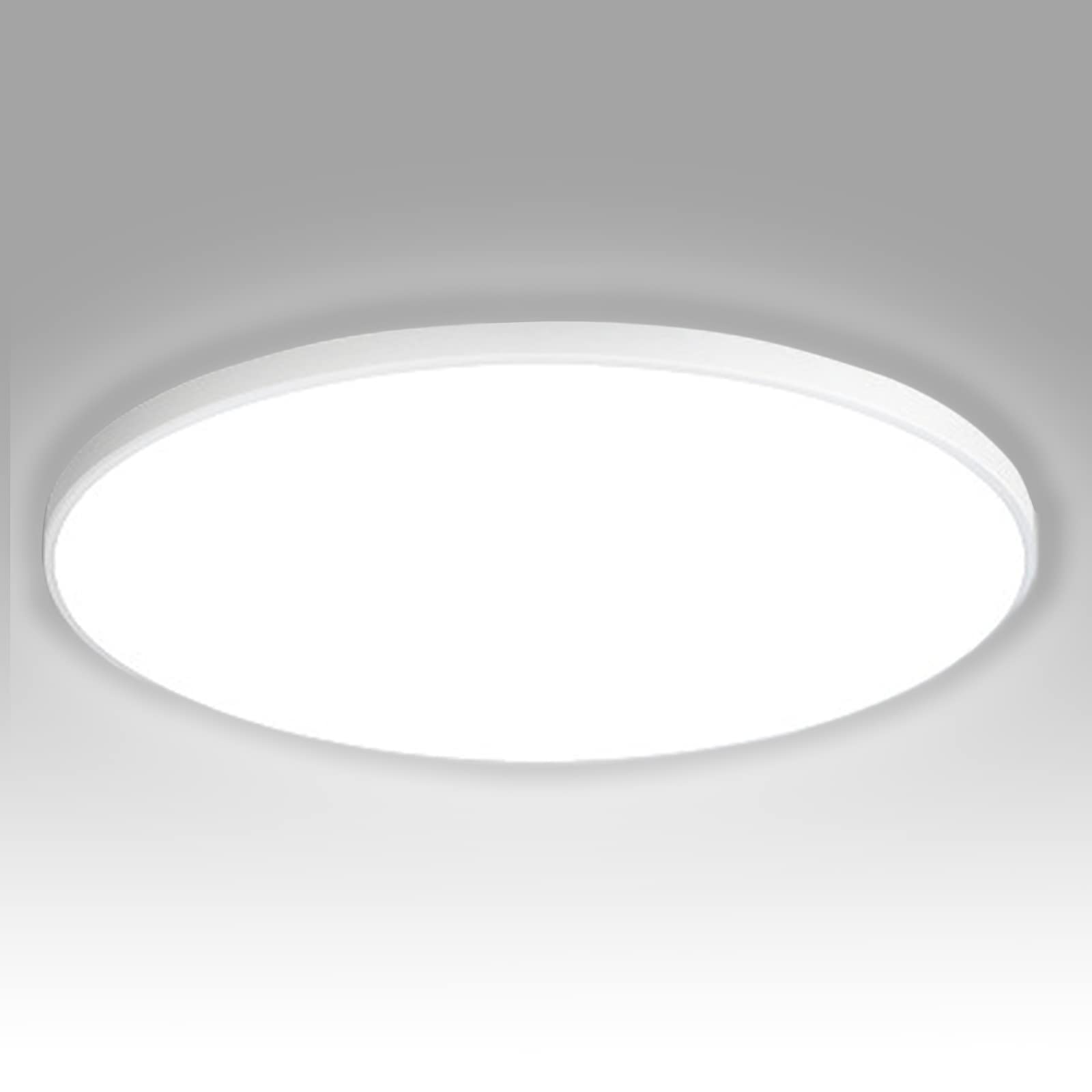 HUIBONA Bathroom Light,18W 1800LM Bathroom Lights Ceiling,100W Equivalent,Waterproof IP65,6500K Daylight White,Dome,Modern,Flush Ceiling Light for Kitchen,Bulkhead,Toilet,Bedroom,Living Room,Ø23cm