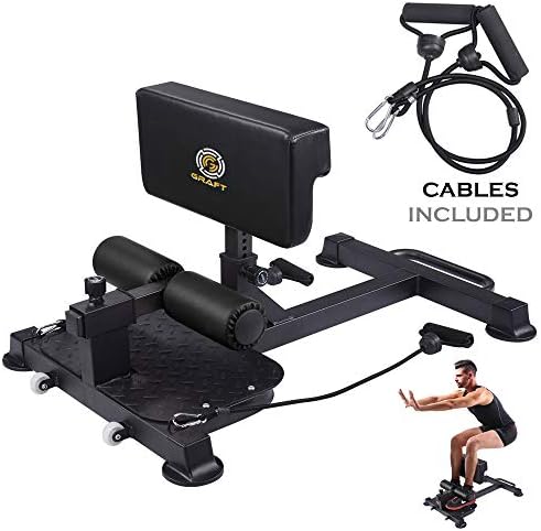 Graft Heavy Duty Fitness Gym Crossfit Sissy Squat Bench Leg Machine Extension with Resistance Bands Fitness Squats Machine Home Gym Hip Versatile Rack Indoor Training Equipment