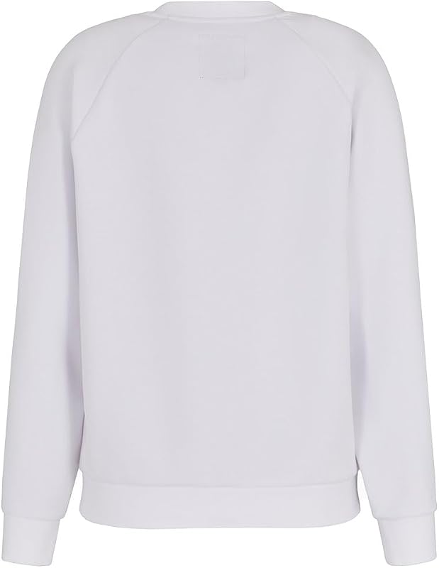 Mulheres, Projeto Icon, Logótipo Brilhante, Sweatshirt, Gola Redonda, Branco Óptico, L, Cor Branca., L