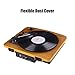 Musitrend Record Player 3-Speed Belt-Drive Turntable with Built-in Stereo Speakers, Vintage Style Record Player Support Vinyl-to-MP3 Recording, AUX RCA Headphone Jack (Wood)thumb 3
