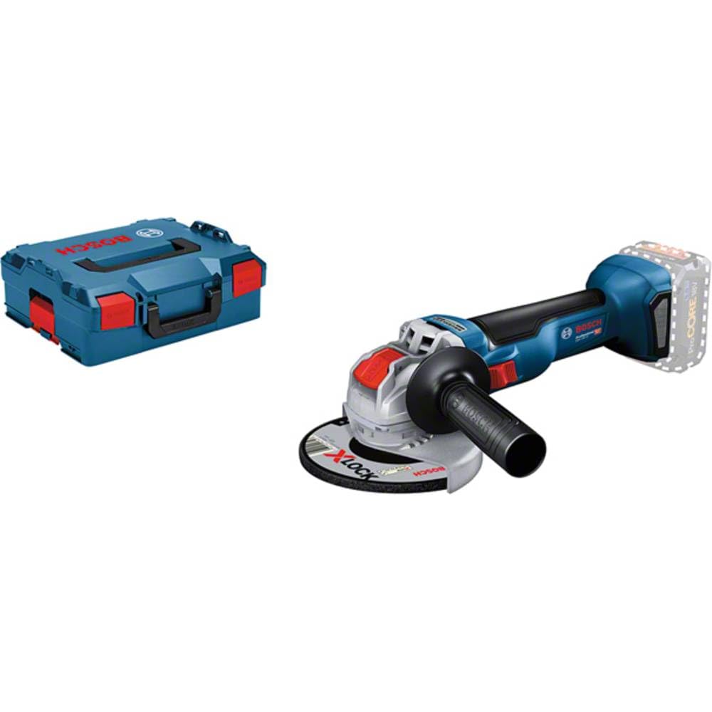 Bosch Professional 18V System Angle Grinder GWX 18V-10 (disc Diameter 125 mm, with X-Lock Holder, Without Battery/Charger, L-BOXX)