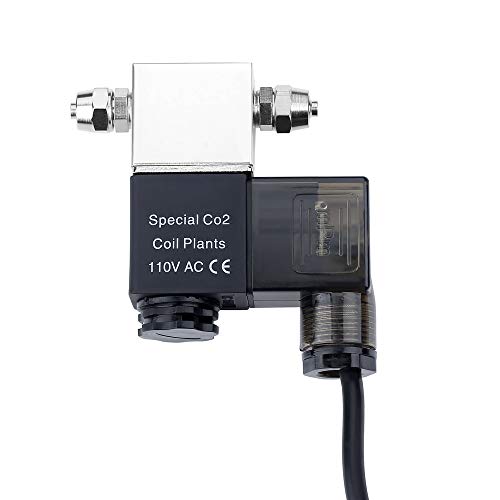 Yagote C02 Regulator Controller Carbon Dioxide Gauge Meter CO2 Pressure Reducer for Planted Aquarium Tank (Solenoid Valve Without Gauge)