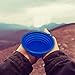 AZCAMP Collapsible Dog Bowls (2-Pack), for Camping and Travel/Outdoor Enthusiasts & Pet Lovers, Food-Grade Silicone, BPA-Free