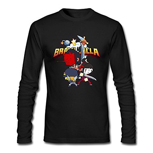 RUIZITS Man's Round-Neck Slim Fit Brawlhalla Long Sleeve T-Shirt Nice