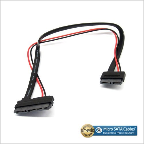 Slimline 13 pin SATA Female to 22 Pin SATA Female Cable