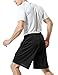 TM-MBS02-BLK_X-Large Tesla Men's Cool Mesh Basketball Shorts Smooth HyperDri With Pockets MBS02