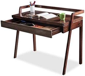 Durian Dalton Study Table (Glossy Finish, Rosewood)