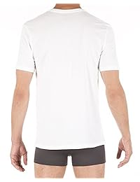 Tommy Hilfiger Camiseta interior con cuello en V para hombre, paquete de 3 clásicos de algodón