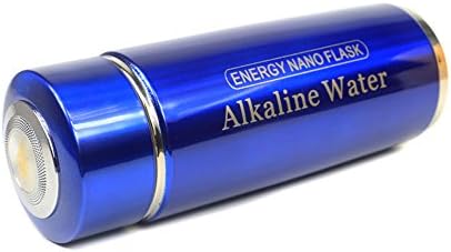 Saweyona Alkaline Energy Flask 1 piece Blue Energy Nano Flask Hydrogen Negative ION Water Ionizer Dual Filter Health Care Hydrogen Negative Alkaline Water Ionizer Water Bottle Nylon Bag Packing